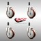 Service Caster 5 Inch 316SS Maroon Polyurethane Swivel 1-1/8 Inch Expanding Stem Caster Set SCC SCC-SS316EX20S514-PPUB-MRN-118-4 - alternate 3